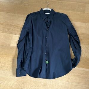 Theory blue button down shirt